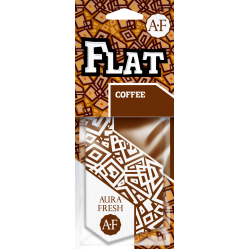 Подвесной картонный ароматизатор пластинка"FLAT".  Аромат-"COFFEE"