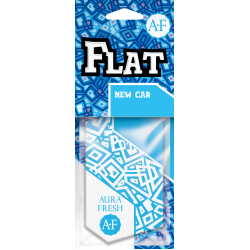 Подвесной картонный ароматизатор пластинка"FLAT".  Аромат-"NEW CAR"